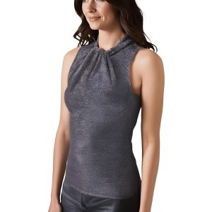 Metallische Nylonbluse