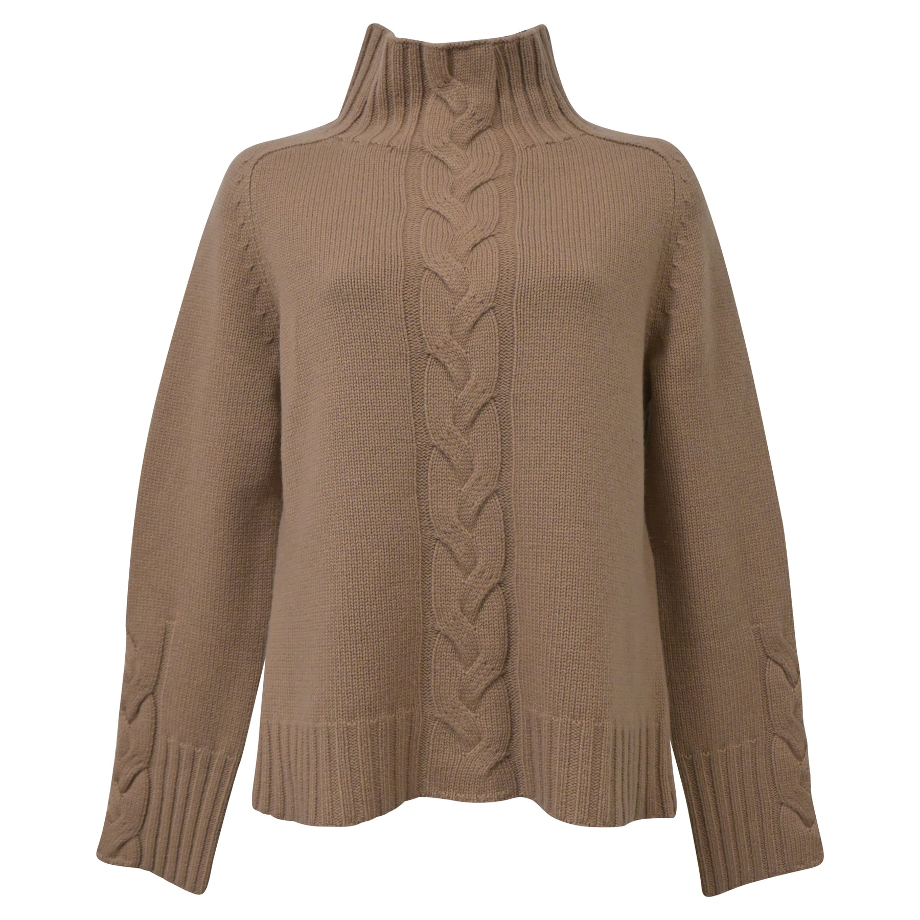 „S Max Mara Chestnut Oceania Pullover aus beiger Wolle