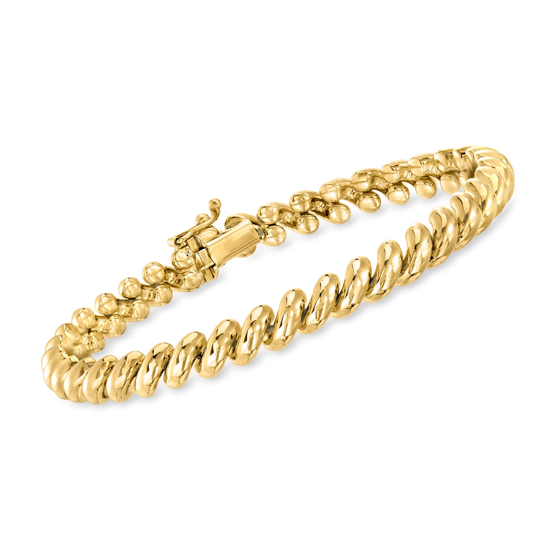 Ross-Simons 14kt Gelbgold San Marco Armband. 7 Zoll