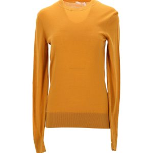 Chloe Crewneck Pullover aus Senf gelb Wolle 7748666720316
