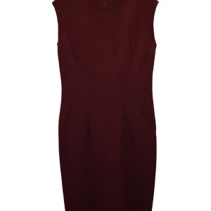 Lanvin Knee Length Jersey Kleid aus burgunder Wolle 7748684152892