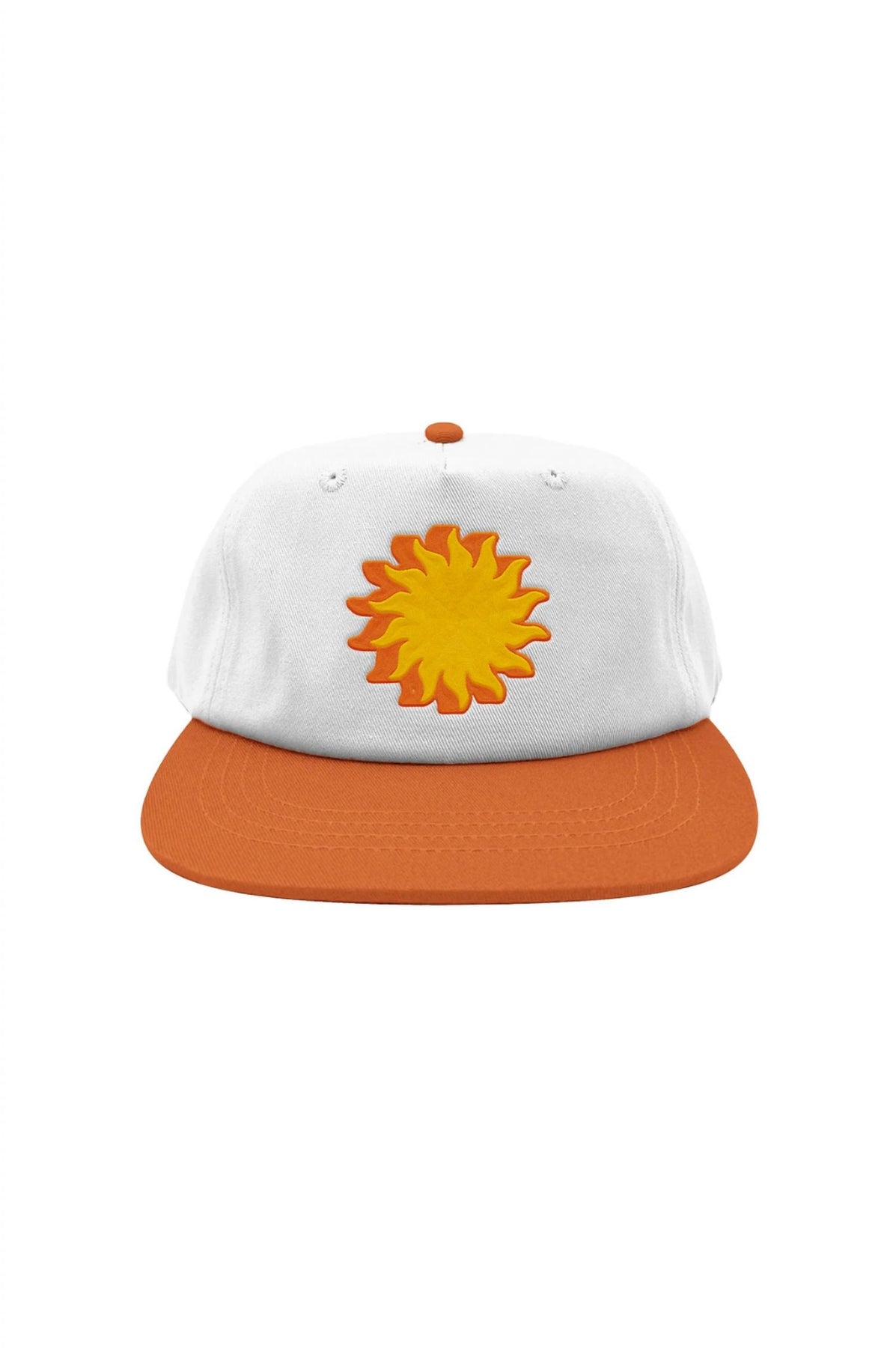 Herren Sun Shadow Two Tone Snapback Hut in Knochen / orange