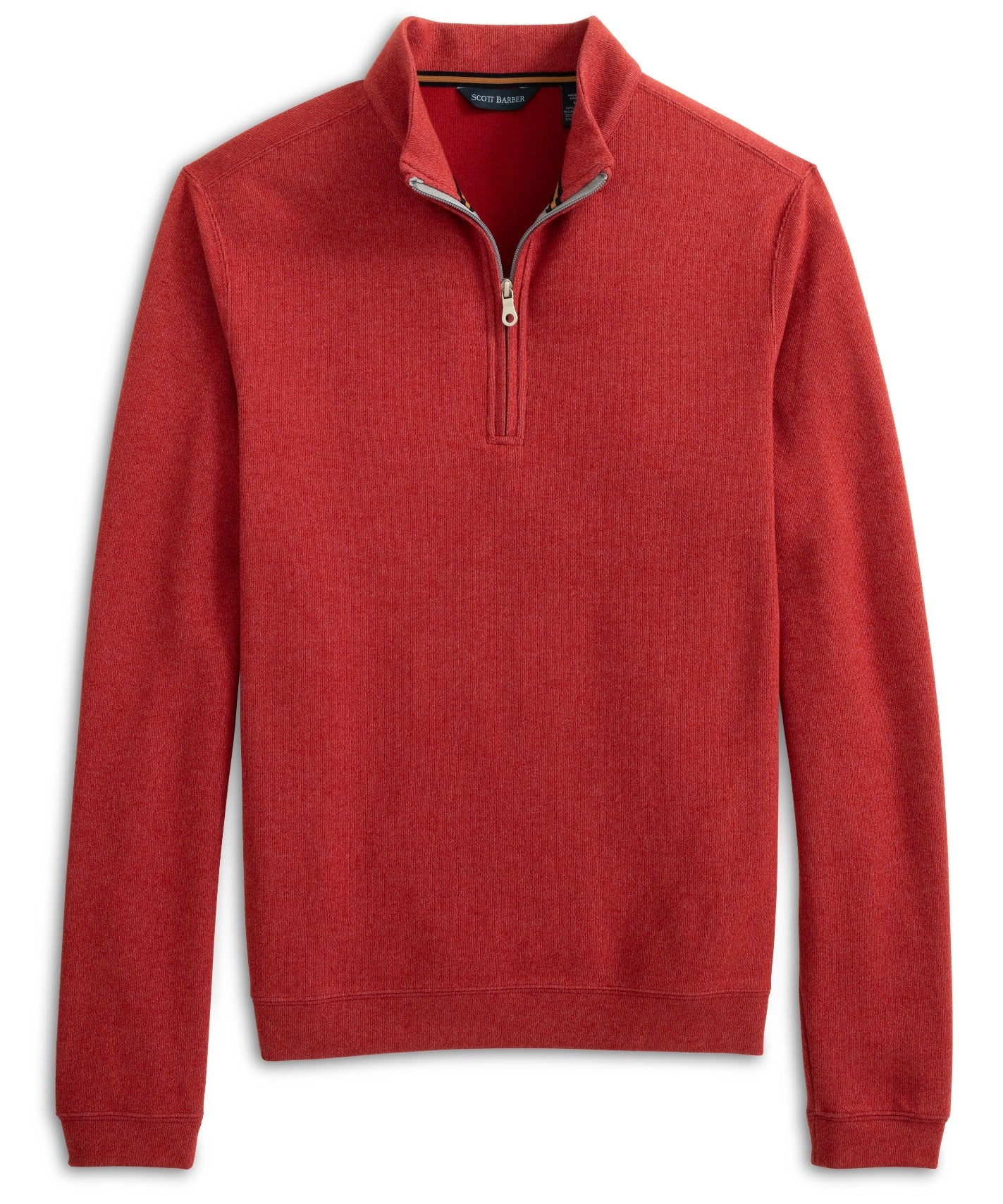 Stretch-Heather Performance Fleece, Brick