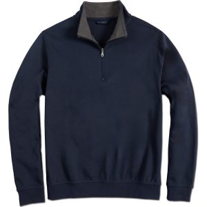 pima interlock zip spot, Mitternacht