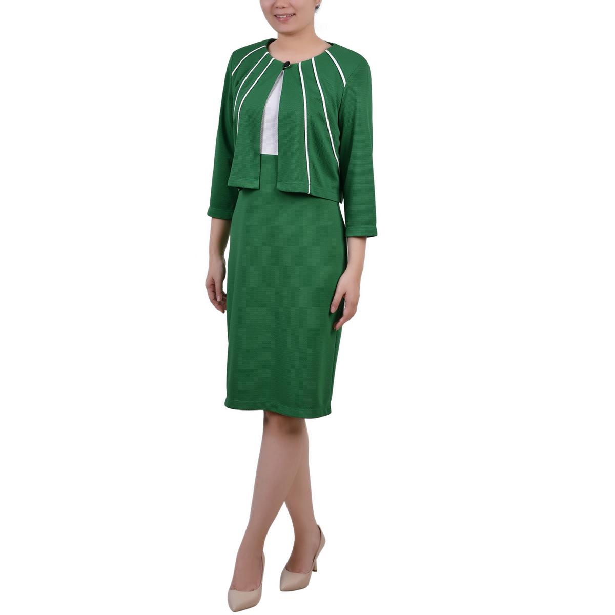 Petites texturierte Colorblock zweiteiliges Kleid