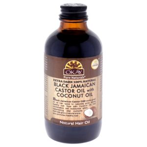 extra dunkelschwarzes Jamaican Rizinusöl – Kokosöl von ok für Unisex – 4 Unzen Öl