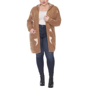 Plus Sherpa Kapuzenjackenpullover