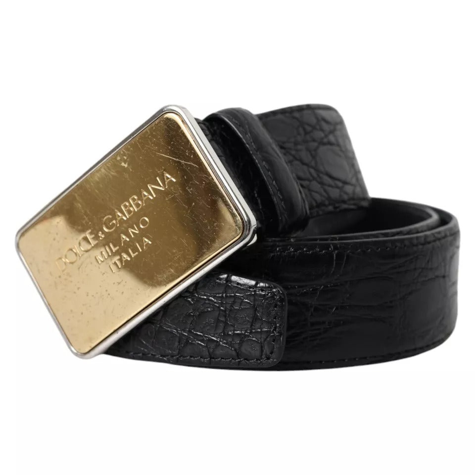 Dolce & Gabbana Exotische Leder Metall Schnalle Herren Gürtel (Pre-Owned)