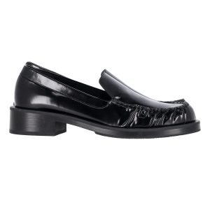 Stuart Weitzman Grayson 35mm Slipper aus schwarzem Leder