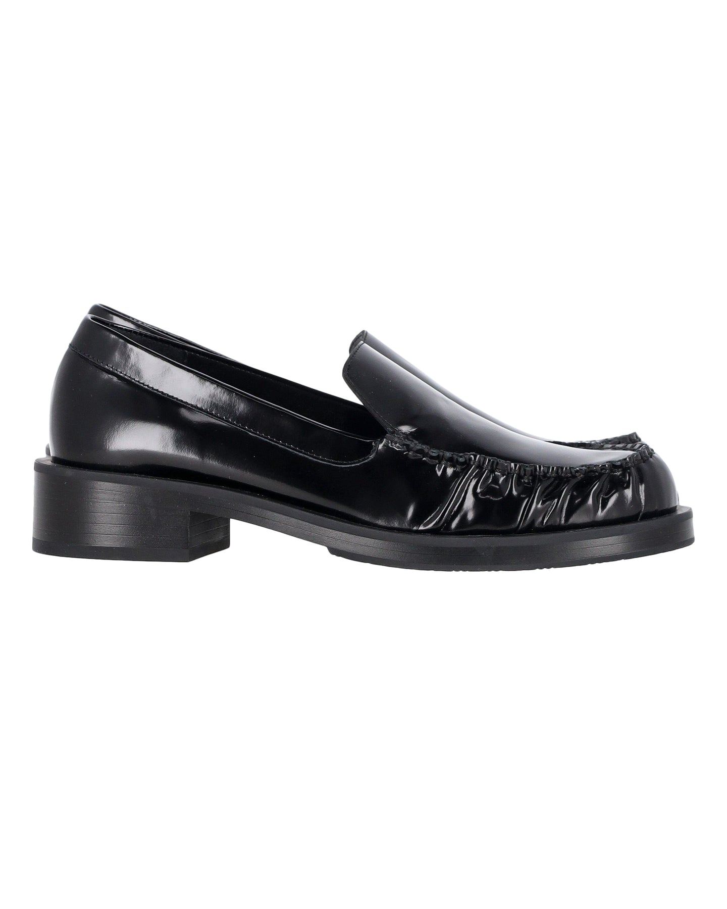 Stuart Weitzman Grayson 35mm Slipper aus schwarzem Leder