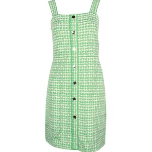 Sandro Lea Tweed Minikleid aus grüner Bio-Baumwolle 7748690477116