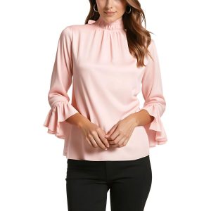 Pleated Halsbluse