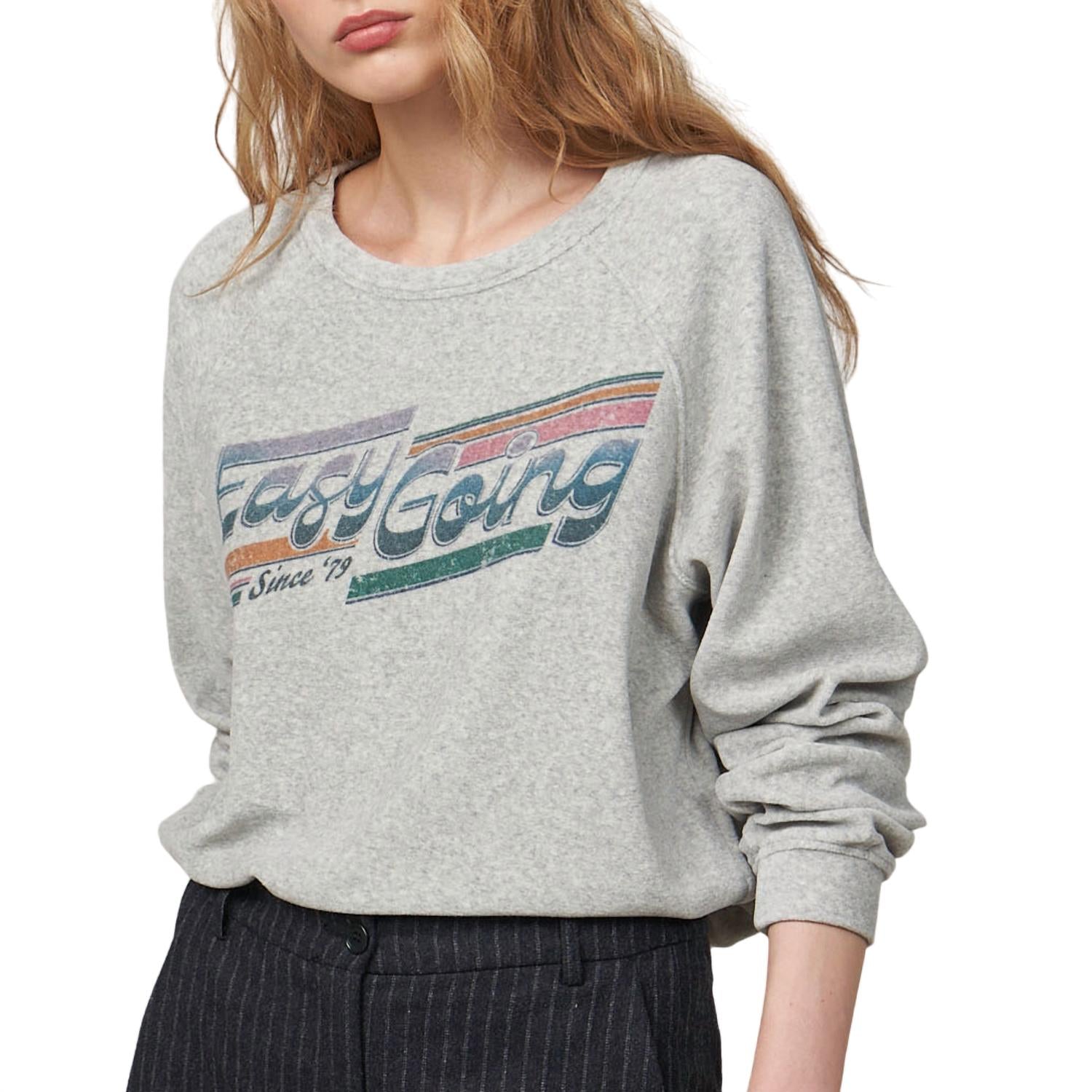 Teasy Langarm T-Shirt in Heather Grau