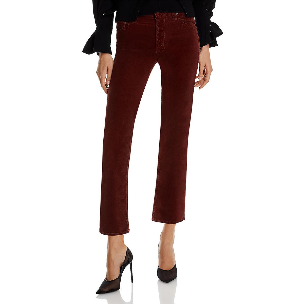Mid-Rise Corduroy Knöchel Jeans