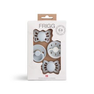 FRIGG Baby’s First Schnuller Moonlight Sailing (Puderblau), 4er-Pack