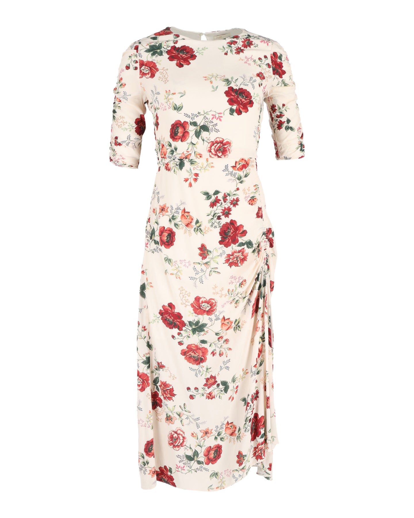 Maje Rondi Midi-Kleid aus Viskose mit Blumenmuster
