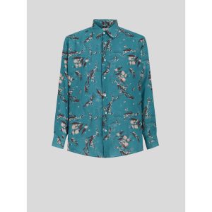 Silk Shirt mit Archiv Blumendruck