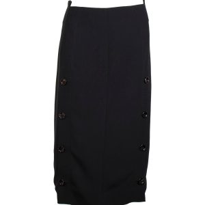 Joseph Buttoned Midirock aus schwarzer Wolle 7748692541500