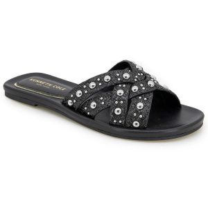 Kunstleder studded Slide Sandalen