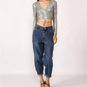Quinn Baggy Jeans im dunklen Waschen