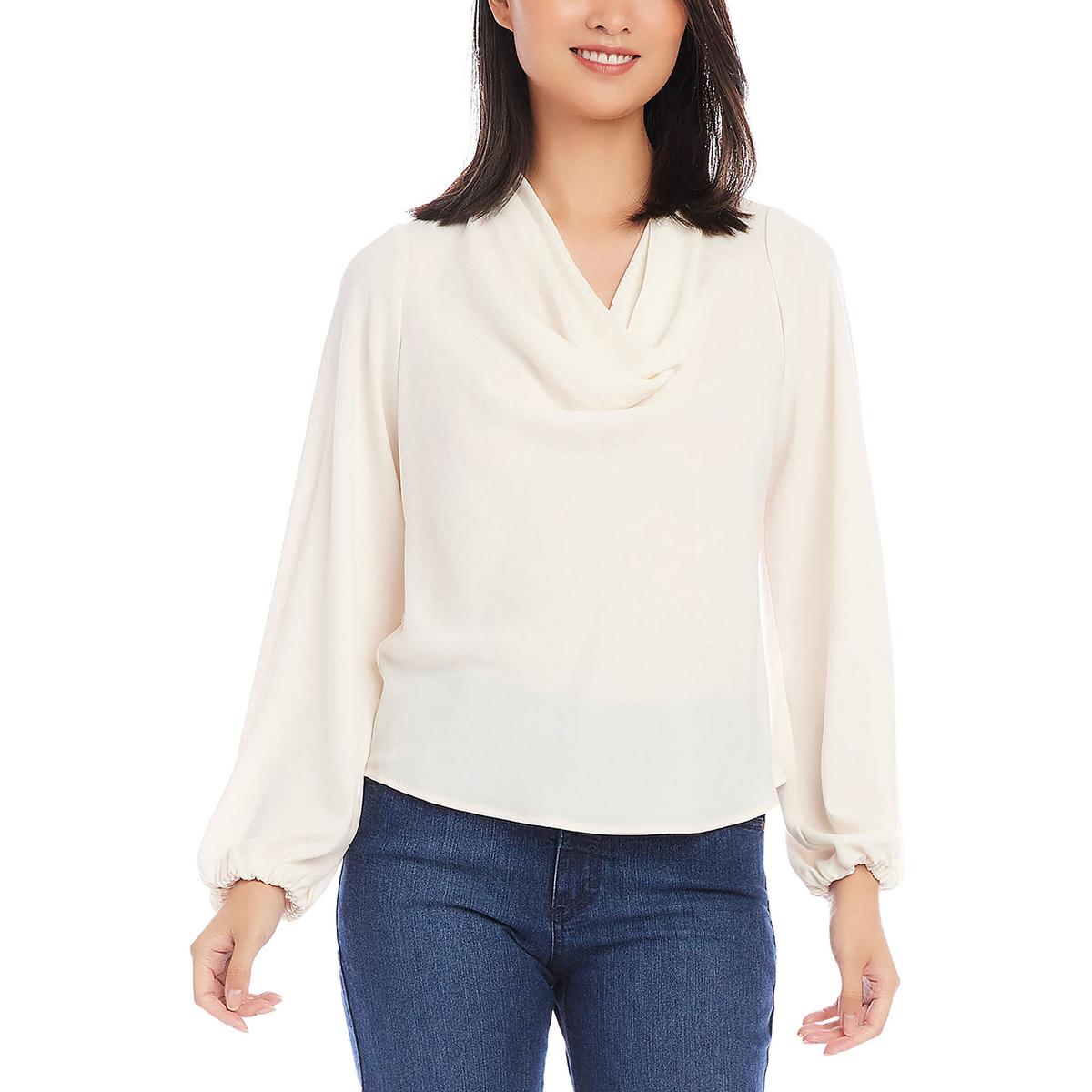Wasserfallausschnitt Casual Bluse