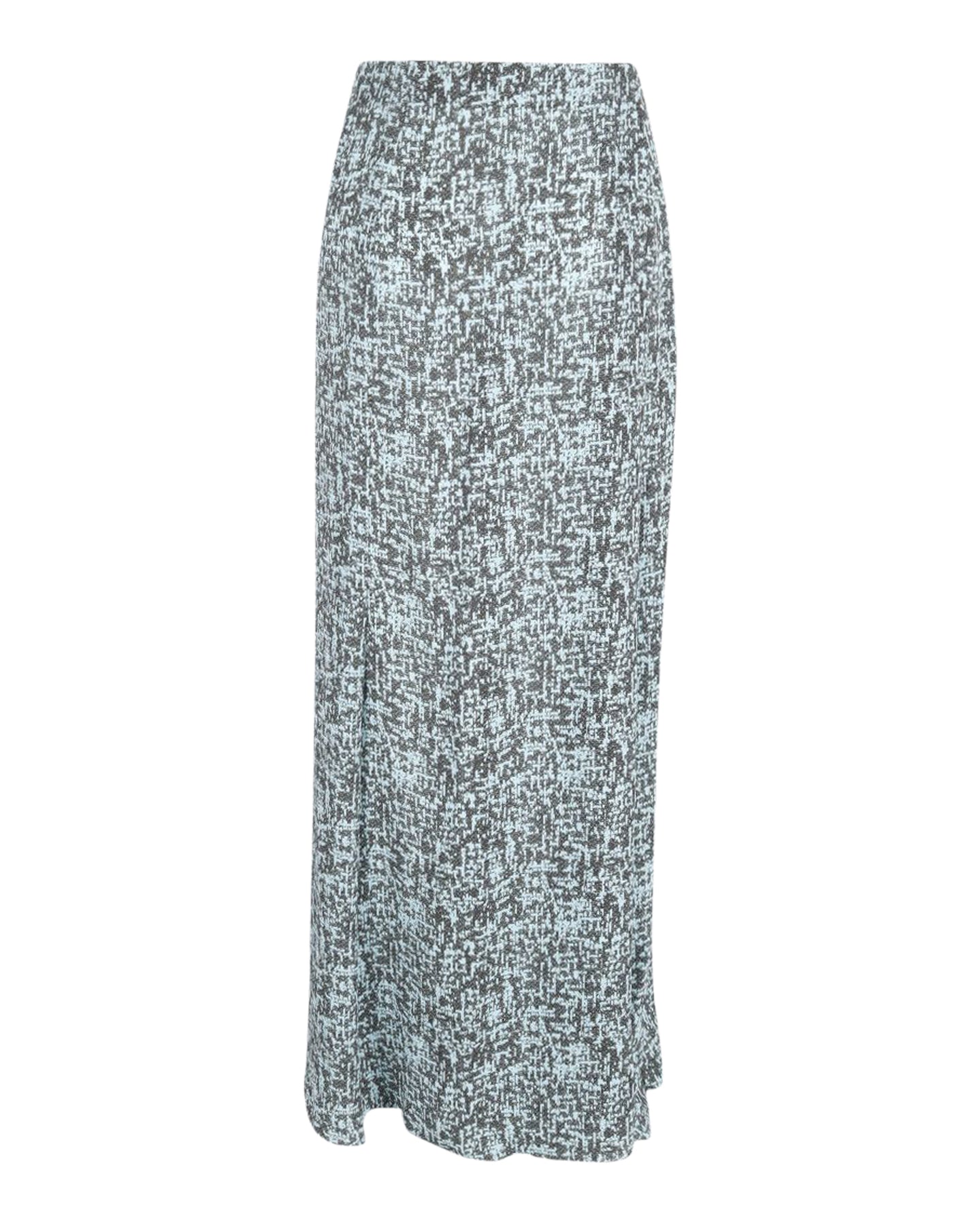 Acne Studios Bedruckter Maxirock mit Schlitz aus blauem Polyester