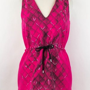 New MOSCHINO COUTURE X JEREMY SCOTT rosa Ärmellos Tunnelzug Kleid 7712209403964