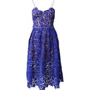Self-Portrait Azaelea Lace Kleid aus Colbalt blauem Polyester