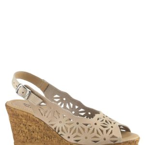 Abigail Keilsandalen in Beige
