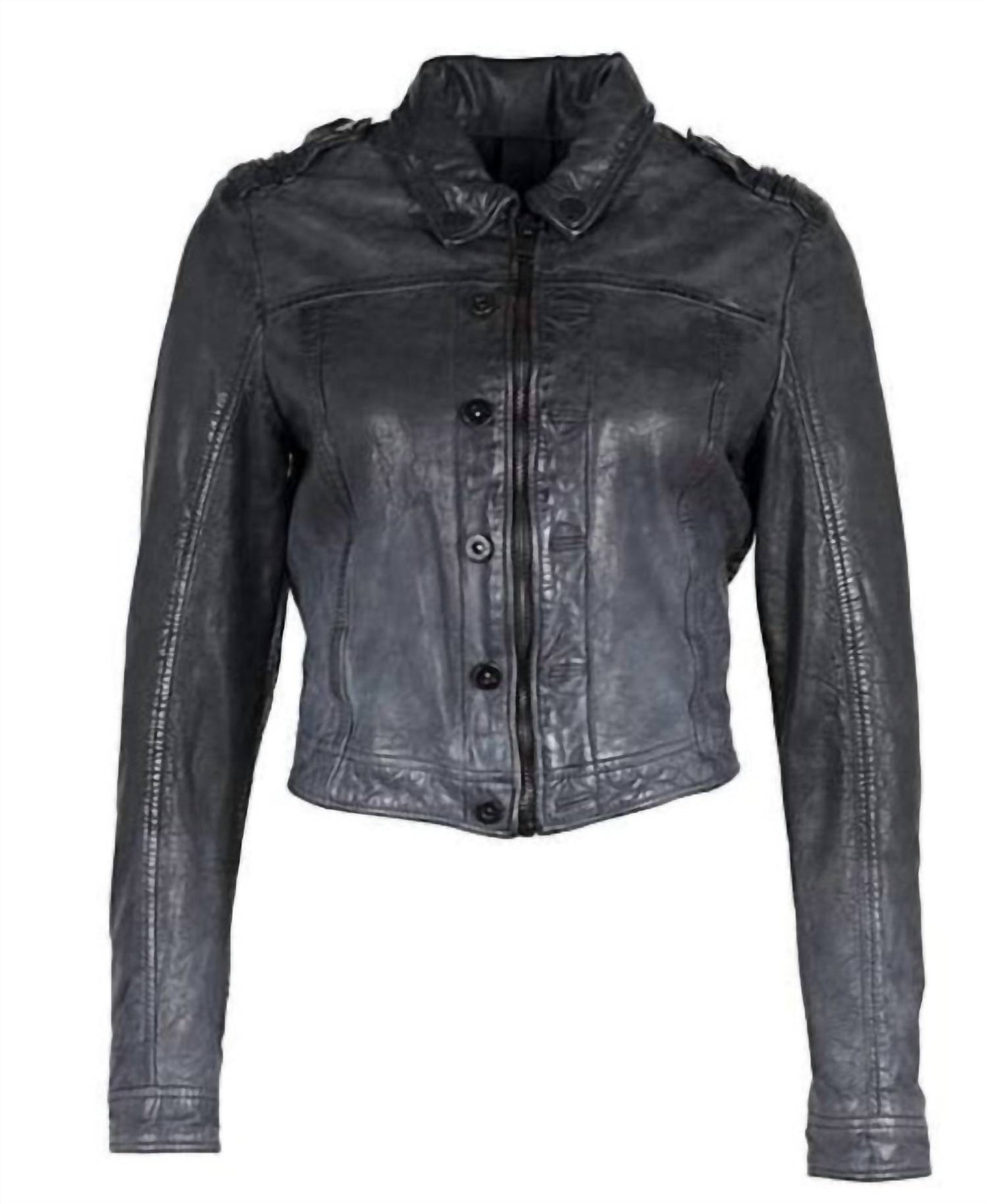 Faira Lederjacke in Schwarz