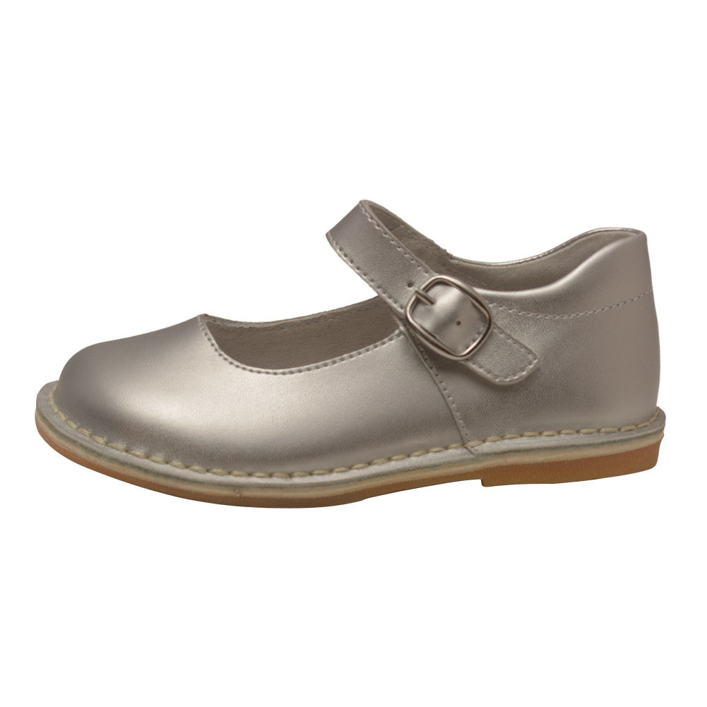 Mädchen Silber Klassische Matte Leder Mary Jane Schuhe 4 Baby-10 Kleinkind