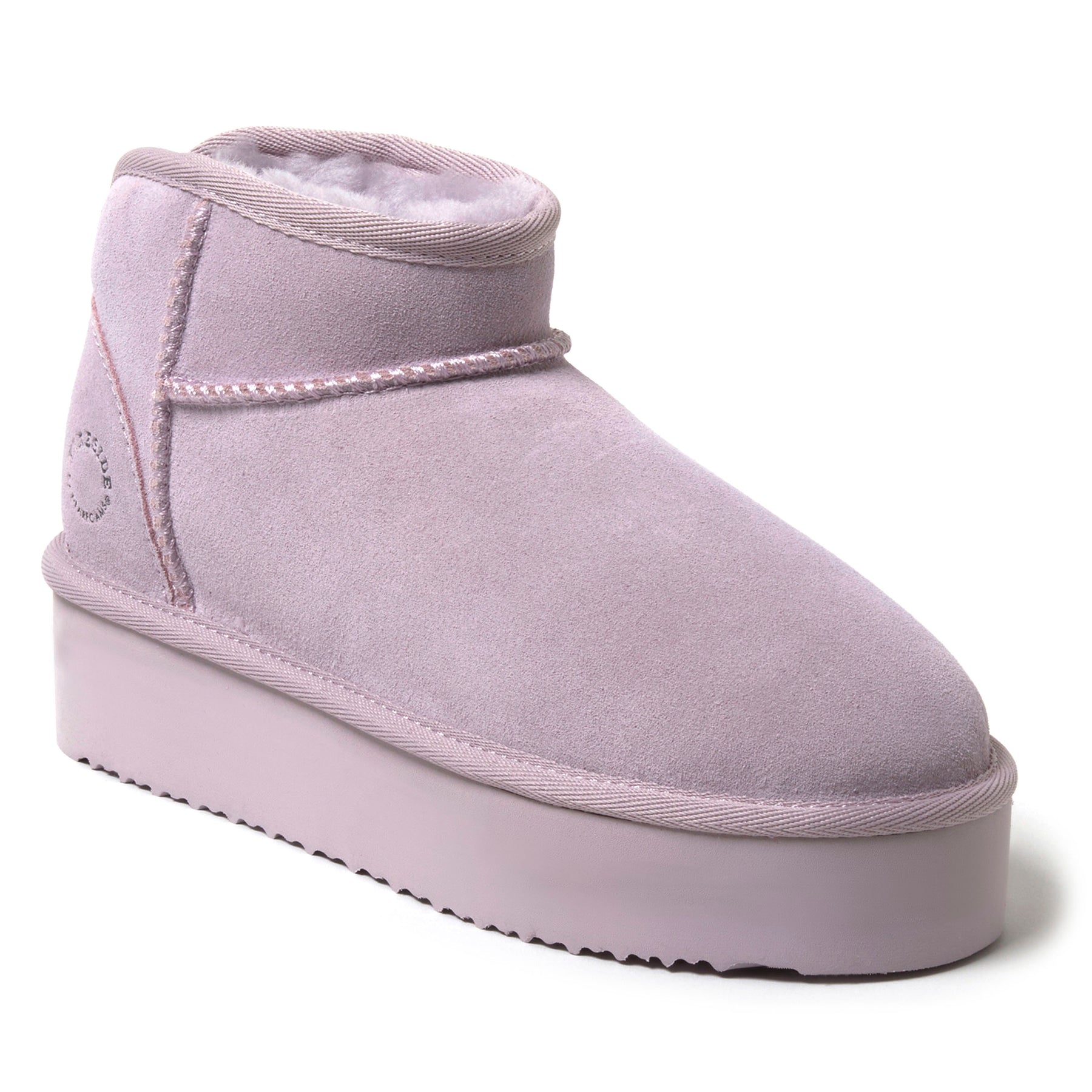 Fireside by Dearfoams Kingston Genuine Shearling Platform Bootie für Damen