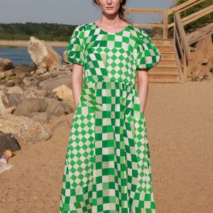 grüne Phantasie Midikleid