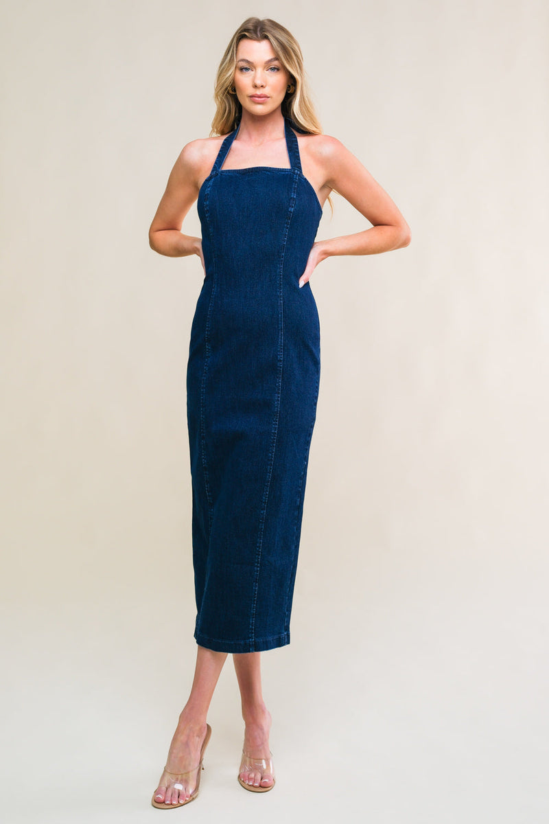 SO QUINTESSENTIAL Denim MIDI Kleid