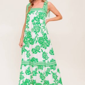 GARDEN TALES Kleid aus gewebtem Maxi