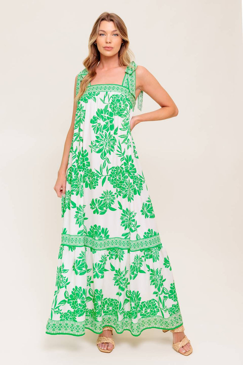 GARTEN TALES gewebt MAXI KLEID