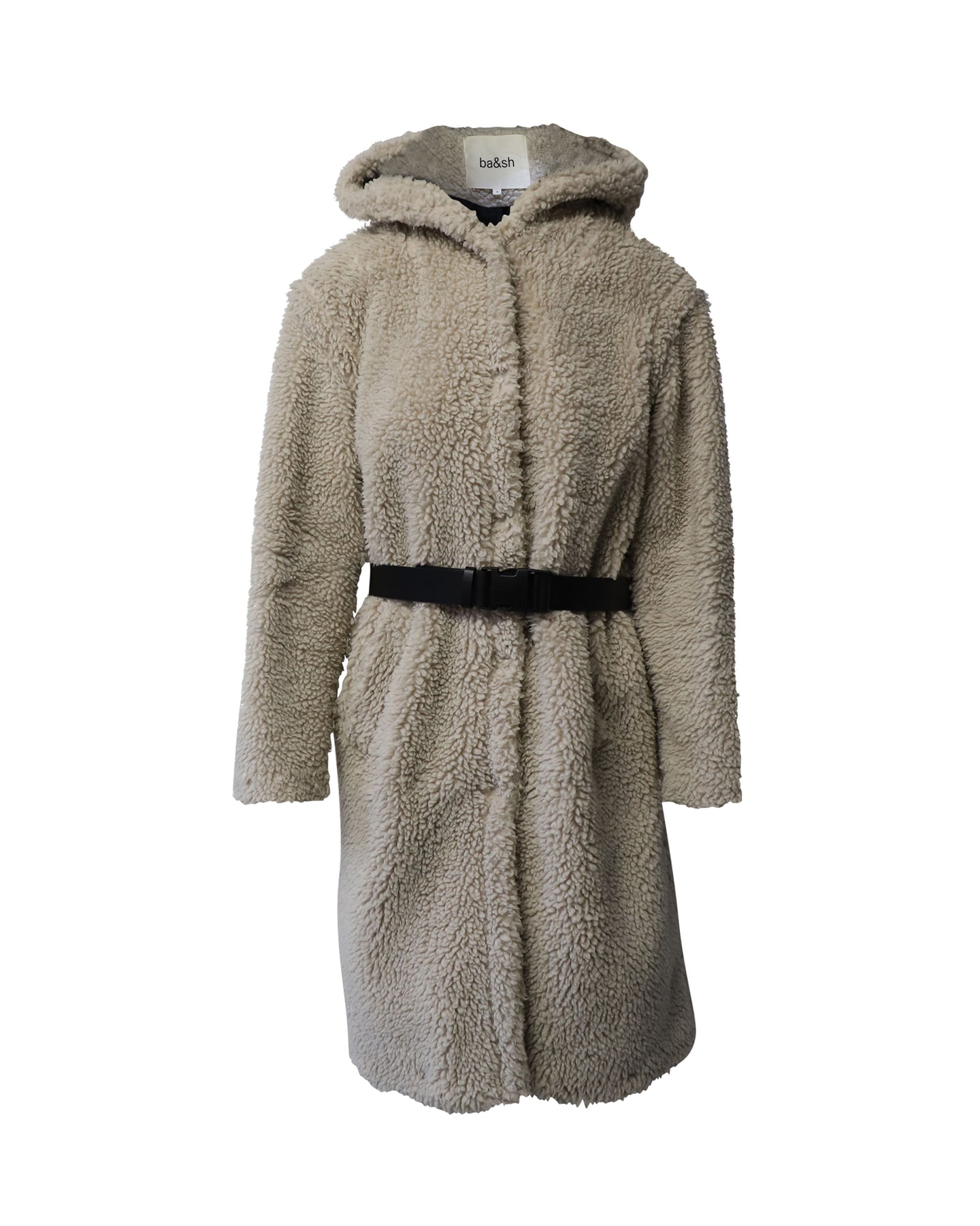 Ba&sh Filip Teddymantel aus Ecru-Polyester