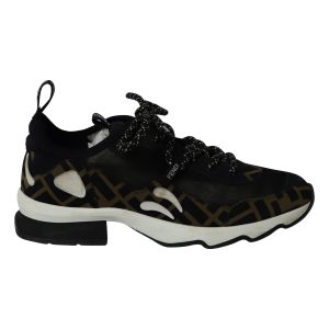 Fendi Wmns FF Freedom Sneakers in „braun schwarz" technisches Mesh