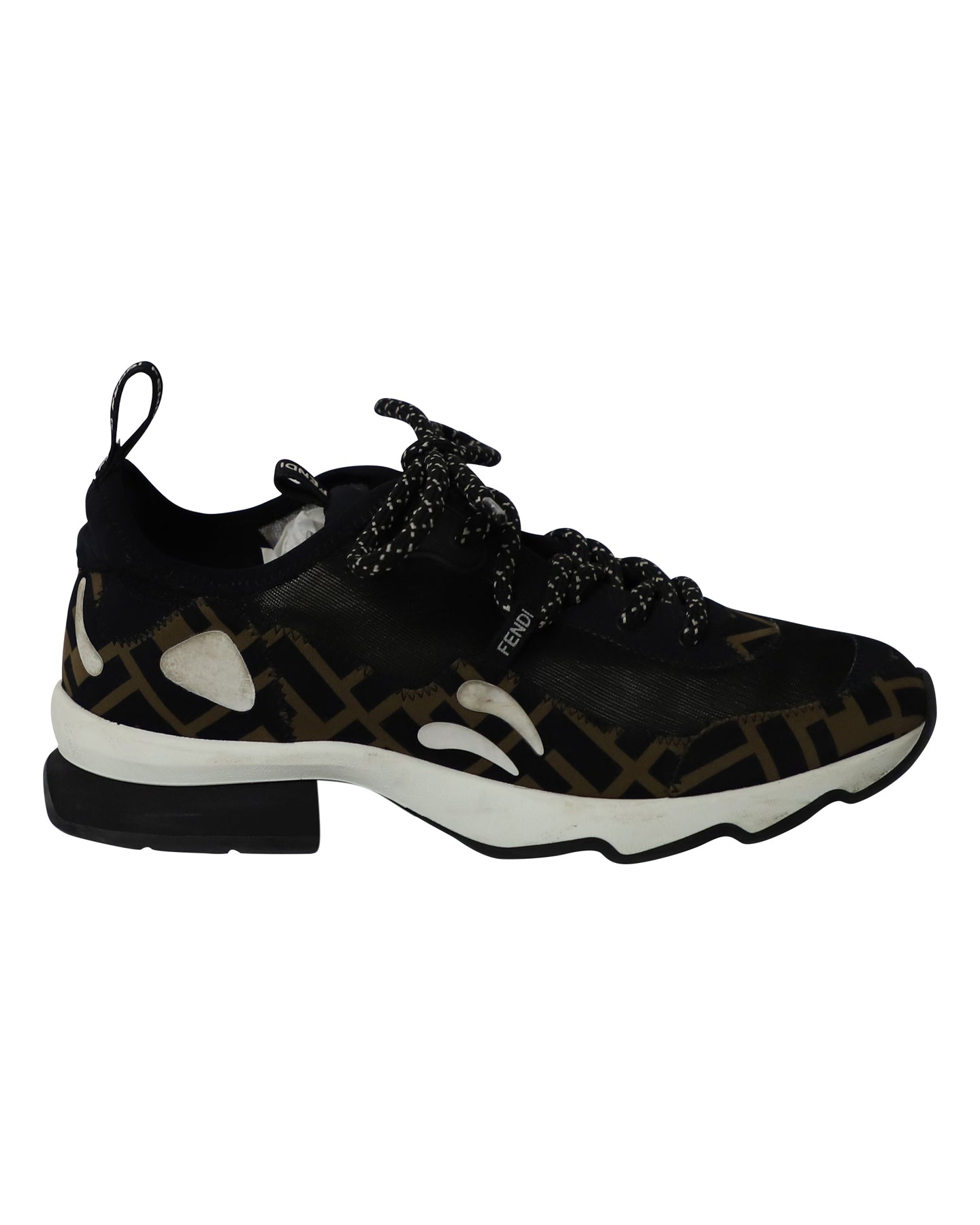 Fendi Wmns FF Freedom Sneaker aus technischem Mesh in Schwarz