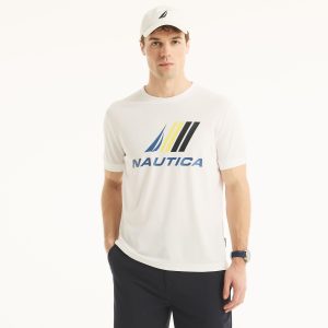 Nautica Herren navtech nachhaltig gefertigtes Logo T-Shirt