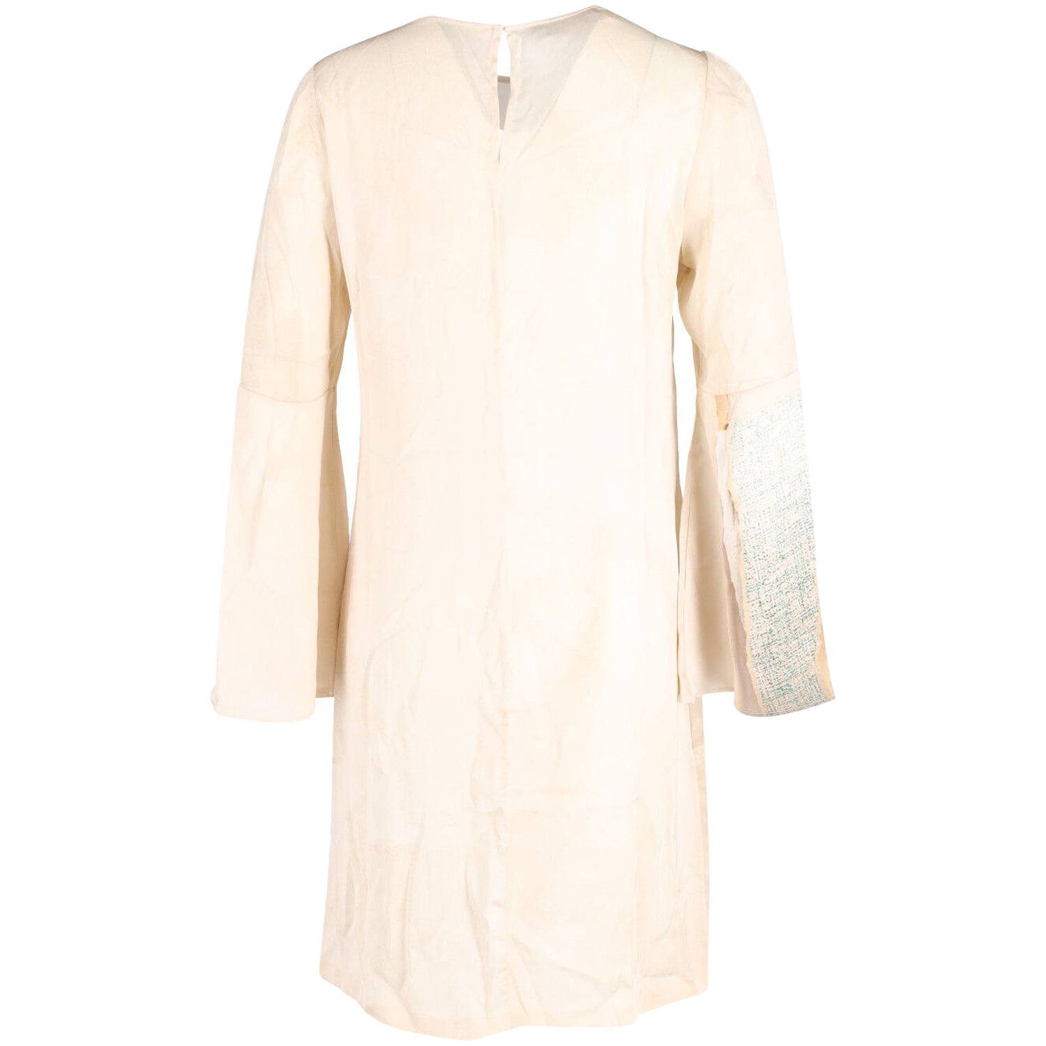 Stella McCartney Bedrucktes Wickelkleid aus beigefarbener Seide