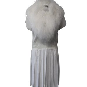 Miu Miu A/W 22 Sable Kleid in weißem Acetat