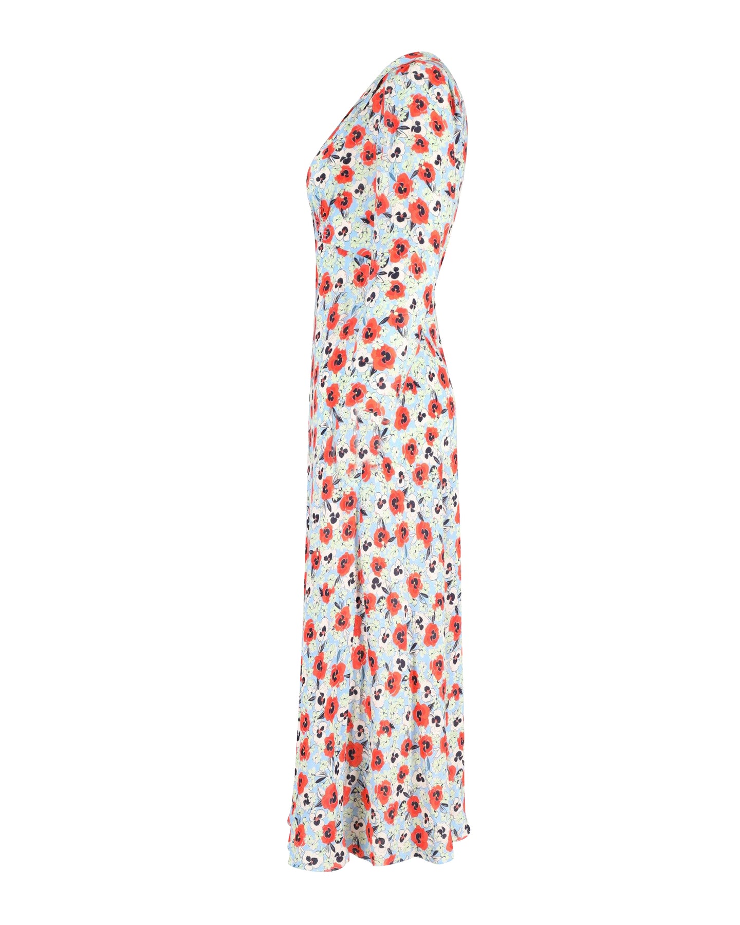 Rixo Poppy Maxikleid aus Viskose mit Blumenmuster