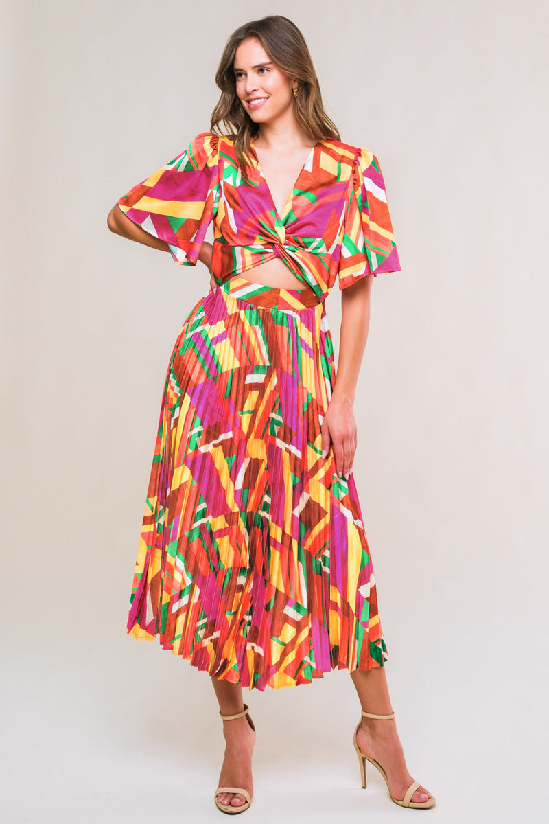 IRRESISTIBLE FUN gewebt MIDI Kleid