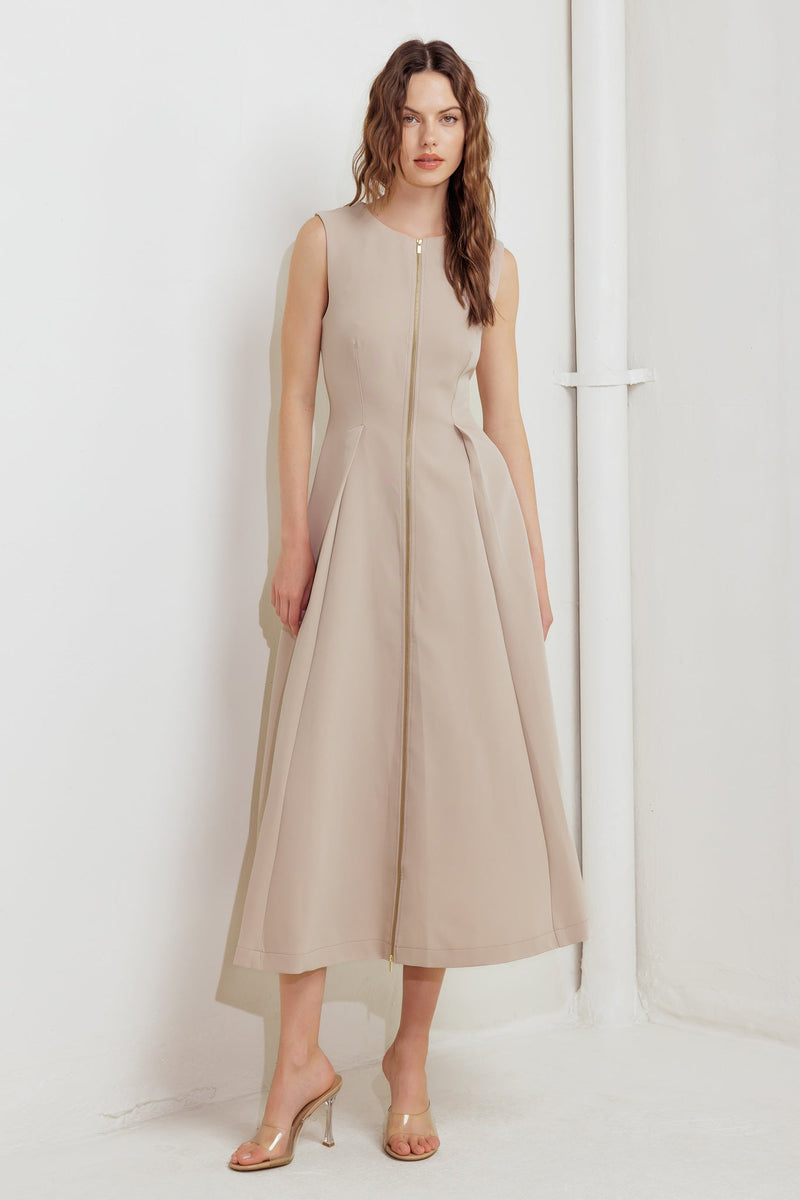 ZIP & FLOW gewebt MIDI Kleid