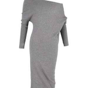 Schulterfreies Kleid von Tom Ford aus grauem Kaschmir