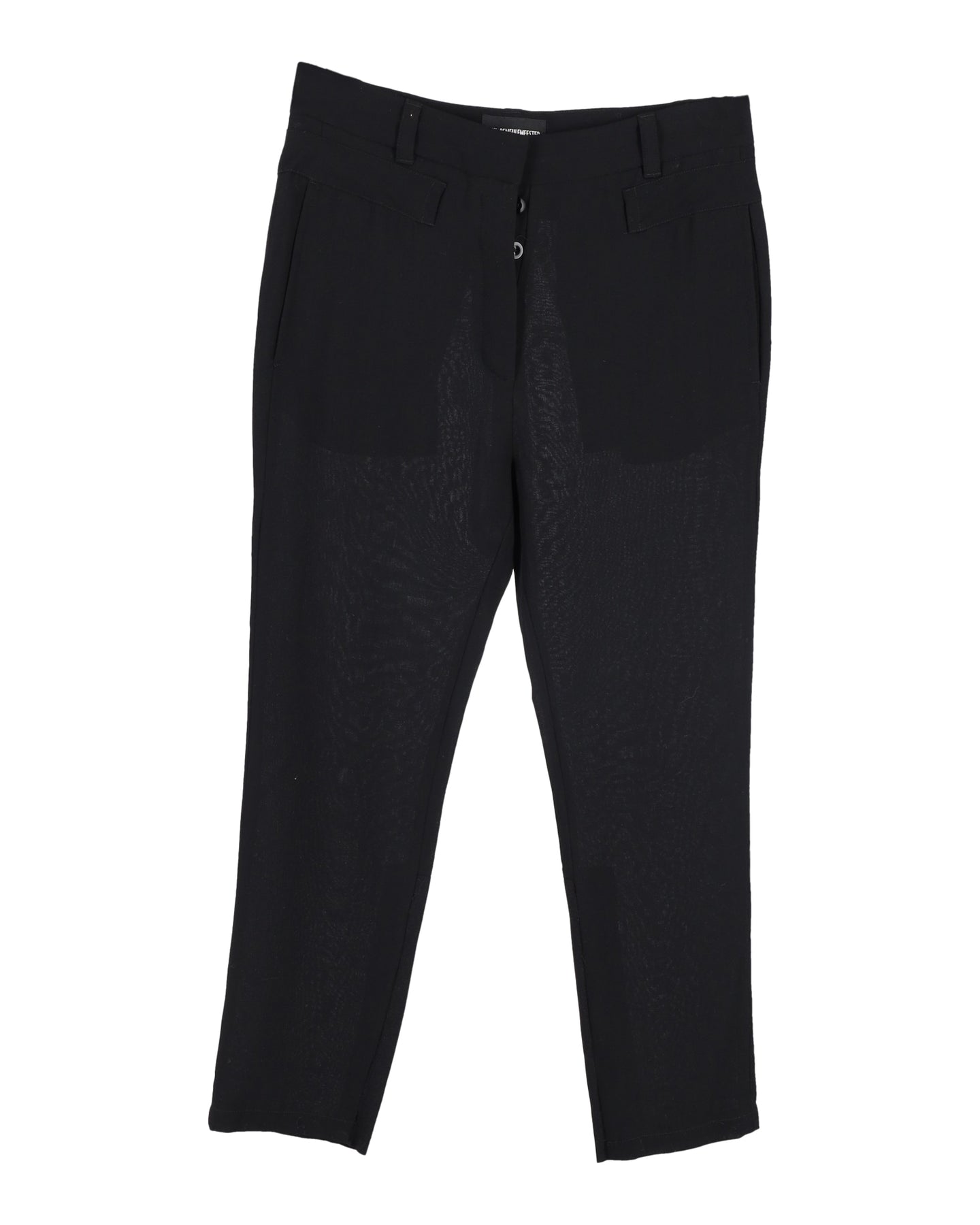 Ann Demeulemeester Hose mit geradem Bein aus schwarzer Wolle