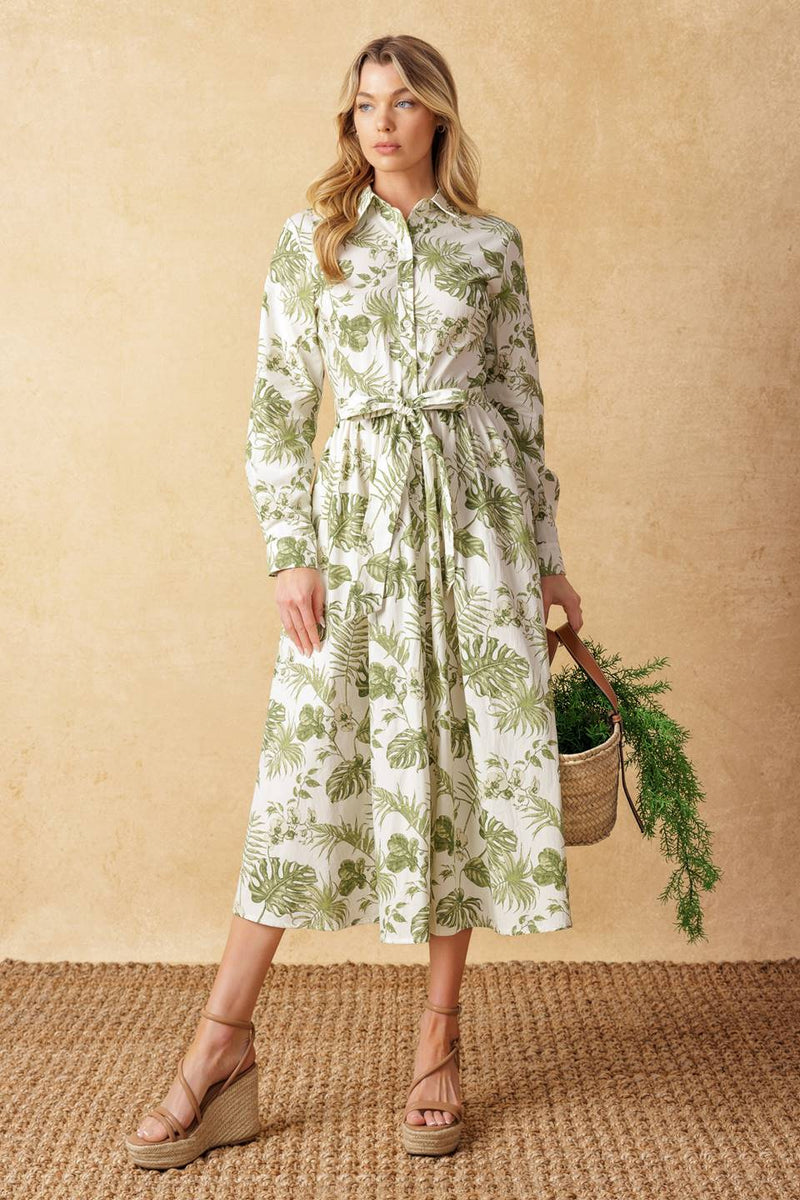 WOLLEN SIE UM gewebt MIDI Kleid