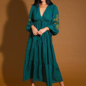 YOUNG LOVE gewebt MIDI Kleid
