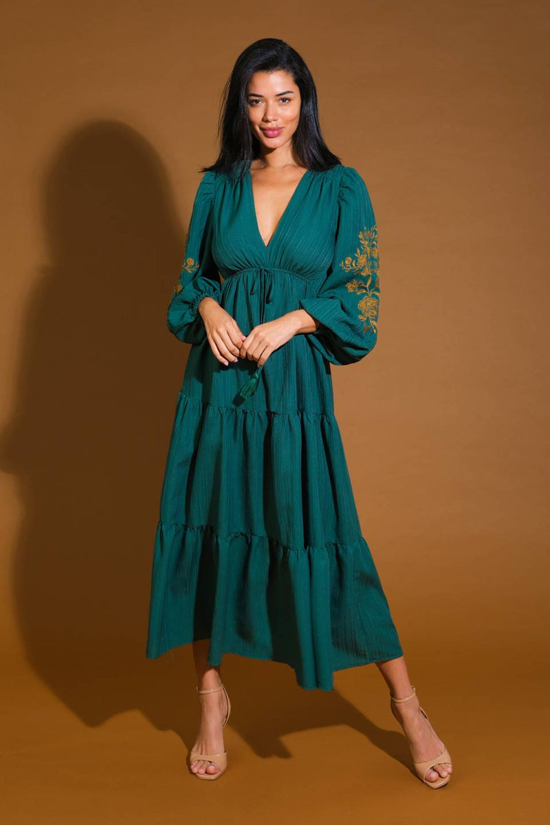 YOUNG LOVE gewebt MIDI Kleid